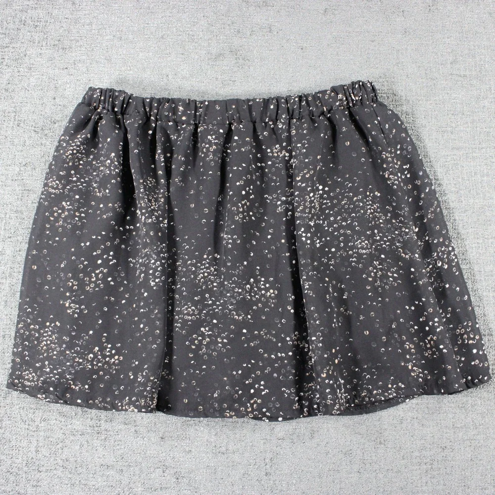 Brandy Melville Black Dot Print Elastic Waist‎ Mini Skirt Made in Italy One Size